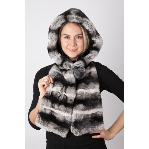 100% Real Silver Fox Fur Scarf Fur Collar Fur Shawl Bib Fur Scarves -Unisex