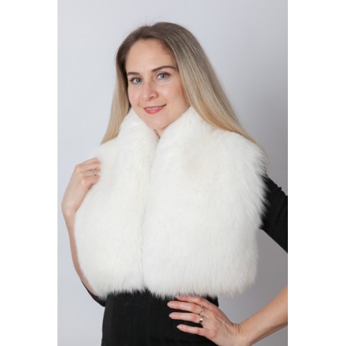 White Fox Fur Collar  Fox Fur Collars & Fur Neck Warmers
